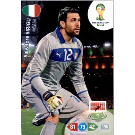 Salvatore Sirigu Italia u54 Adrenalyn XL Brasil 2014 Update Edition