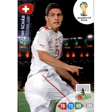 Fabian Schär Switzerland u70 Adrenalyn XL Brasil 2014 Update Edition