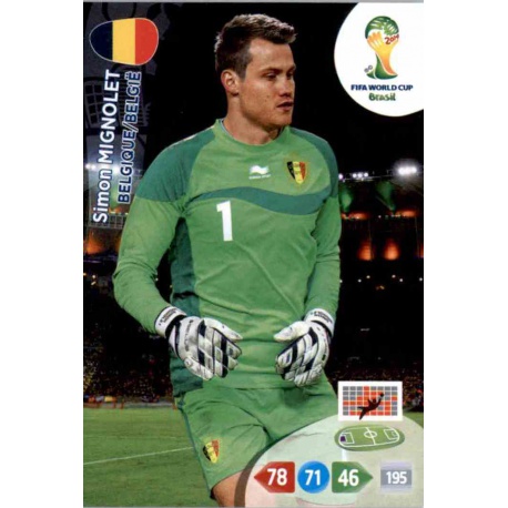 Simon Mignolet Belgique u82 Adrenalyn XL Brasil 2014 Update Edition