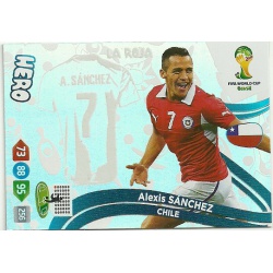 Alexis Sánchez Hero Chile u129 Adrenalyn XL Brasil 2014 Update Edition