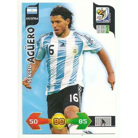 Sergio Aguero Argentina 16 Adrenalyn XL South Africa 2010