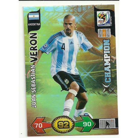 Juan Sebastian Veron Champion Argentina 20 Adrenalyn XL South Africa 2010