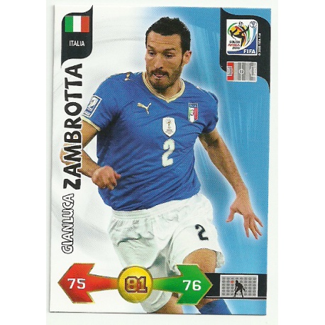 Gianluca Zambrotta Italia 197 Adrenalyn XL South Africa 2010