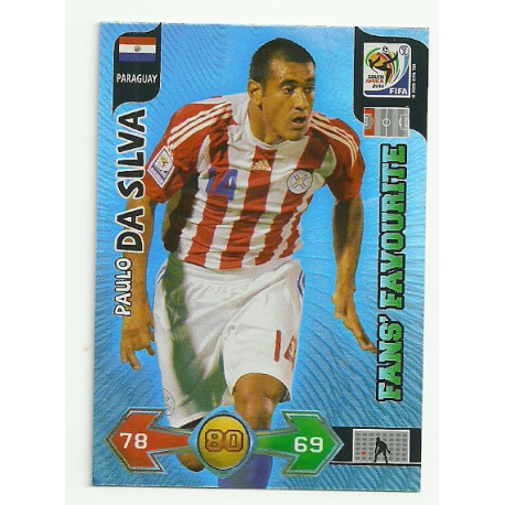 Paulo Da Silva Fan's Favourite Paraguay 275 Adrenalyn XL South Africa 2010