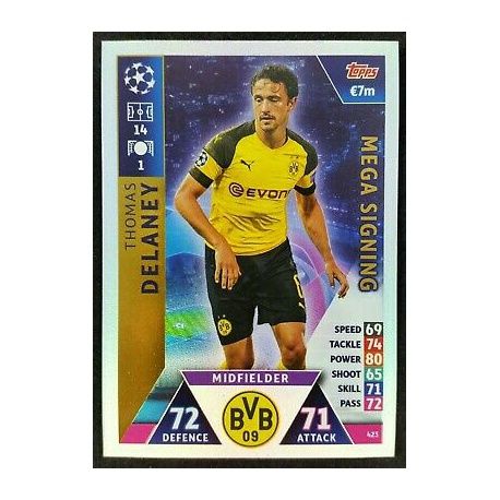 Thomas of theaney Mega Signing 423 Match Attax Champions 2018-19