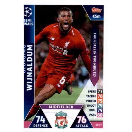 Georgino Wijnaldum Liverpool OD39 Match Attax On Demand
