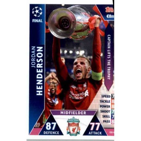 Jordan Henderson Liverpool OD44 Match Attax On Demand