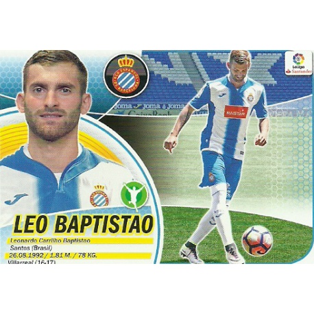 Honestidad Sandalias fluctuar Panini Liga Cromo Leo Baptistao del Espanyol Ediciones Este 2016-17