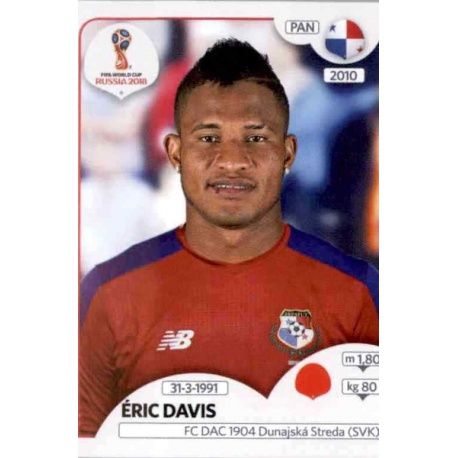 Sticker Eric Davis From Panama Panini World Cup Russia