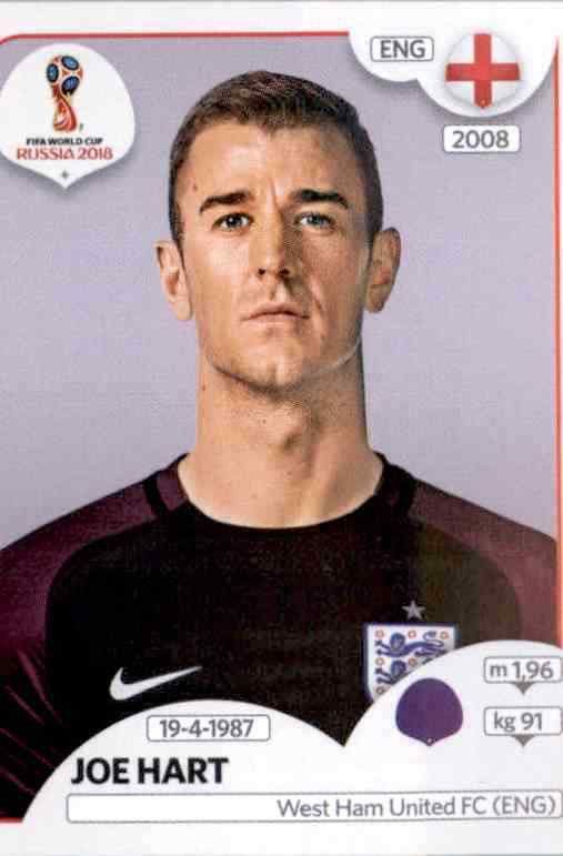 Sticker Joe Hart from England Panini World Cup Russia