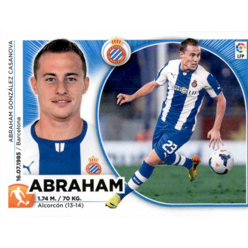 Cromo de Abraham del Espanyol Panini Liga Este