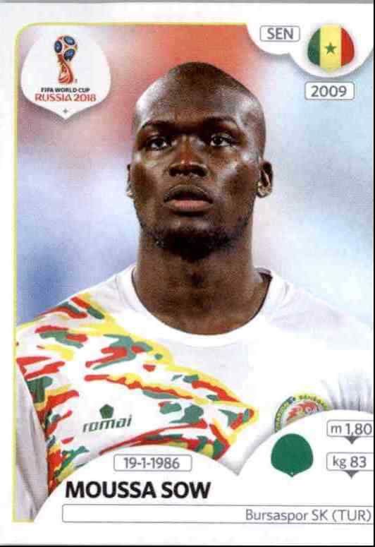 Sadio Mané Senegal No Panini World Cup 2018 Russia 625 