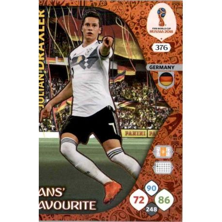 Julian Draxler Fans Favourite 375 Adrenalyn XL World Cup 2018 