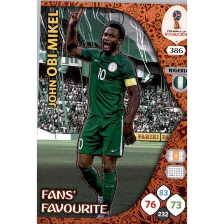 John Obi Mikel Fans Favourite 385 Adrenalyn XL World Cup 2018 