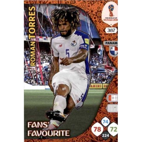 Roman Torres Fans Favourite 386 Adrenalyn XL World Cup 2018 