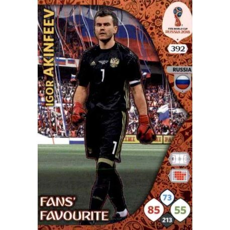 Igor Akinfeev Fans Favourite 391 Adrenalyn XL Russia 2018 