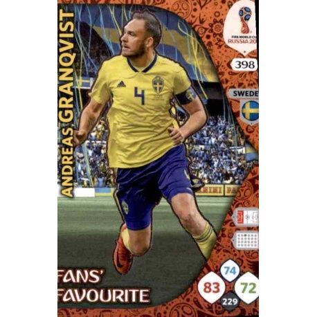 Andreas Granqvist Fans Favourite 397 Adrenalyn XL Russia 2018 