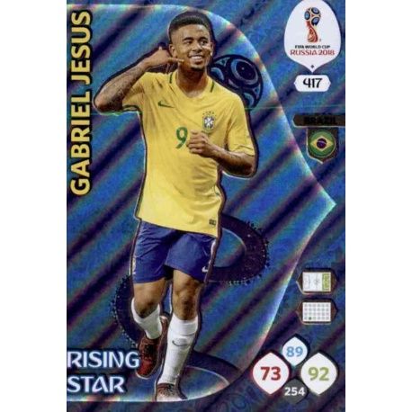 Gabriel Jesus Rising Stars 417 Adrenalyn XL World Cup 2018 