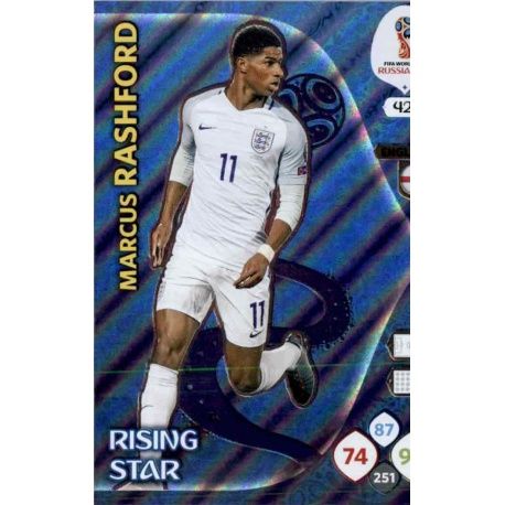 Marcus Rashford Rising Stars 421 Adrenalyn XL Russia 2018 