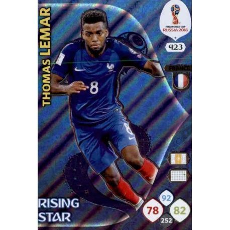 Thomas Lemar Rising Stars 423 Adrenalyn XL Russia 2018 