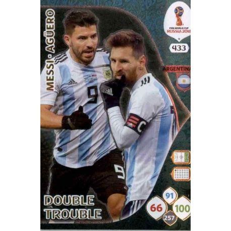 Lionel Messi / Sergio Agüero Double Trouble 433 Adrenalyn XL Russia 2018 