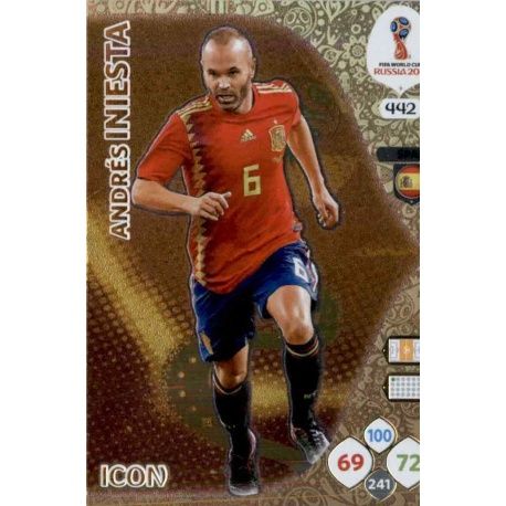 Andrés Iniesta Icons 442 Adrenalyn XL World Cup 2018 