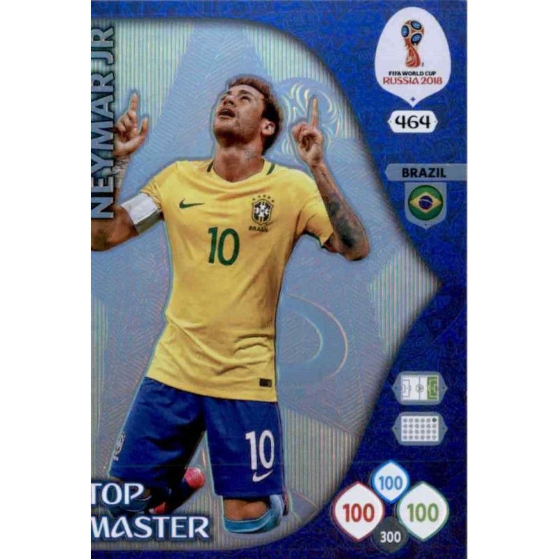 BRAZIL #464 ADRENALYN XL FIFA WORLD CUP 2018 RUSSIA NEYMAR JR TOP MASTER TRADING CARD