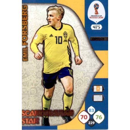 Emil Forsberg Scandinavian Stars 475 Adrenalyn XL Russia 2018 