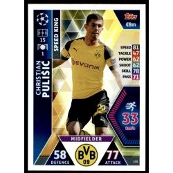 Christian Pulisic - Speed King Borussia Dortmund 135 Match Attax Champions 2018-19