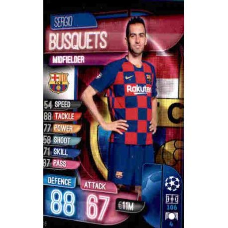 Sergio Busquets Barcelona BAR 6 Match Attax Champions 2019-20