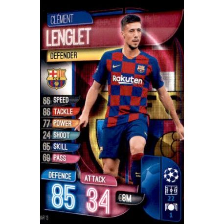 Clement Lenglet Barcelona BAR 13 Match Attax Champions 2019-20