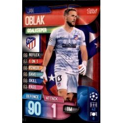 Jan Oblak Atlético Madrid ATL 2 Match Attax Champions 2019-20