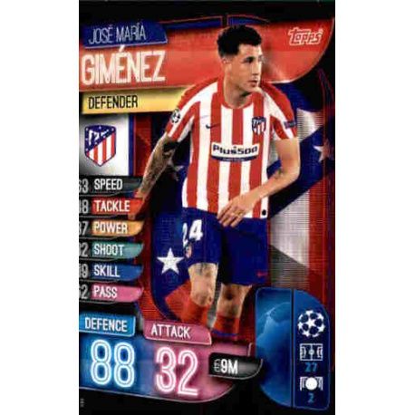 José María Giménez Atlético Madrid ATL 6 Match Attax Champions 2019-20