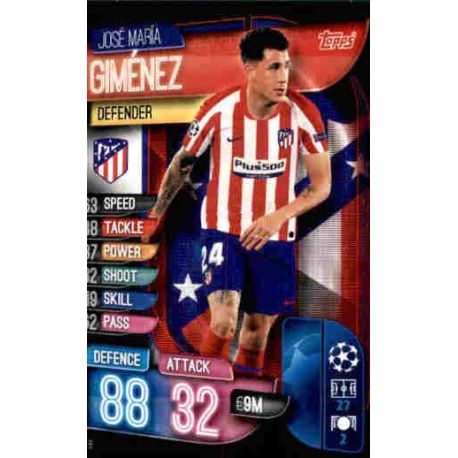 José María Giménez Atlético Madrid ATL 6 Match Attax Champions 2019-20