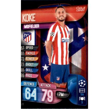 Koke Atlético Madrid ATL 8 Match Attax Champions 2019-20