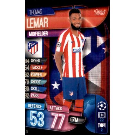 Thomas Lemar Atlético Madrid ATL 15 Match Attax Champions 2019-20