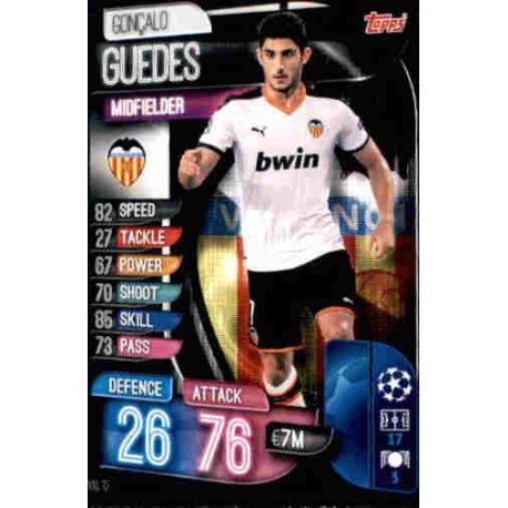 Gonçalo Guedes Valencia VAL 10 Match Attax Champions 2019-20