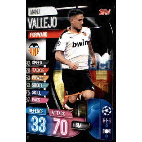 Manu Vallejo Valencia VAL 12 Match Attax Champions 2019-20