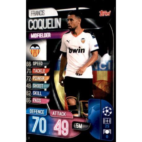 Francis Coquelin Valencia VAL 14 Match Attax Champions 2019-20