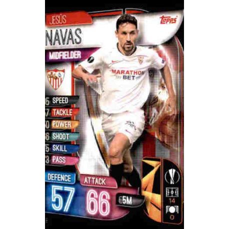 Jesús Navas Sevilla SEV 8 Match Attax Champions 2019-20