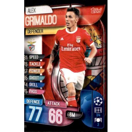 Alex Grimaldo SL Benfica BEN 6 Match Attax Champions 2019-20