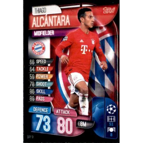 Thiago Alcantara Bayern Munich BAY 9 Match Attax Champions 2019-20