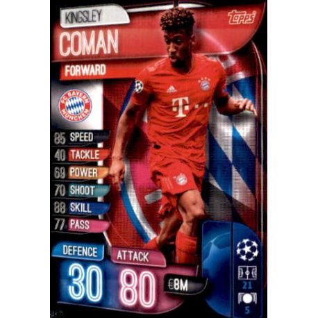 Kingsley Coman Bayern Munich BAY 11 Match Attax Champions 2019-20