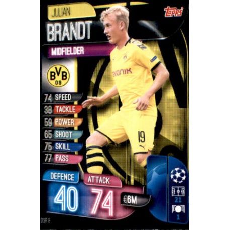 Julian Brandt Borussia Dortmund DOR 8 Match Attax Champions 2019-20