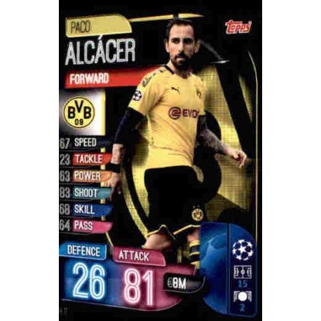 Paco Alcácer Borussia Dortmund DOR 11 Match Attax Champions 2019-20