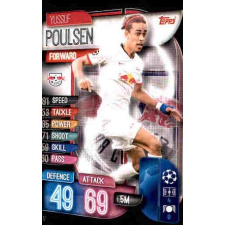 Yussuf Poulsen RB Leipzig LEI 12 Match Attax Champions 2019-20