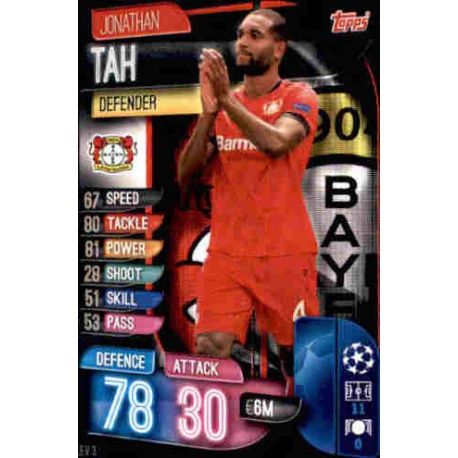 Jonathan Tah Bayer Leverkusen LEV 3 Match Attax Champions 2019-20