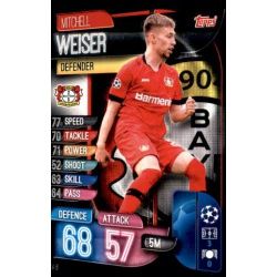 Mitchell Weiser Bayer Leverkusen LEV 6 Match Attax Champions 2019-20