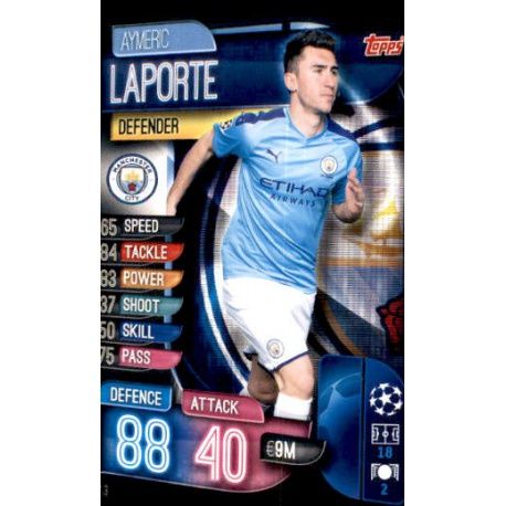 Aymeric Laporte Manchester City MCY 3 Match Attax Champions 2019-20