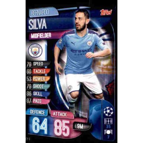 Bernardo Silva Manchester City MCY 8 Match Attax Champions 2019-20